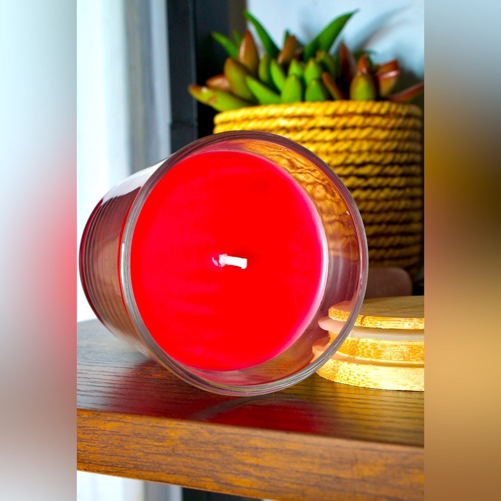 Rose Petals Scented Coconut Apricot Luxury Wax Creamy Candle Essential Oils 6 oz